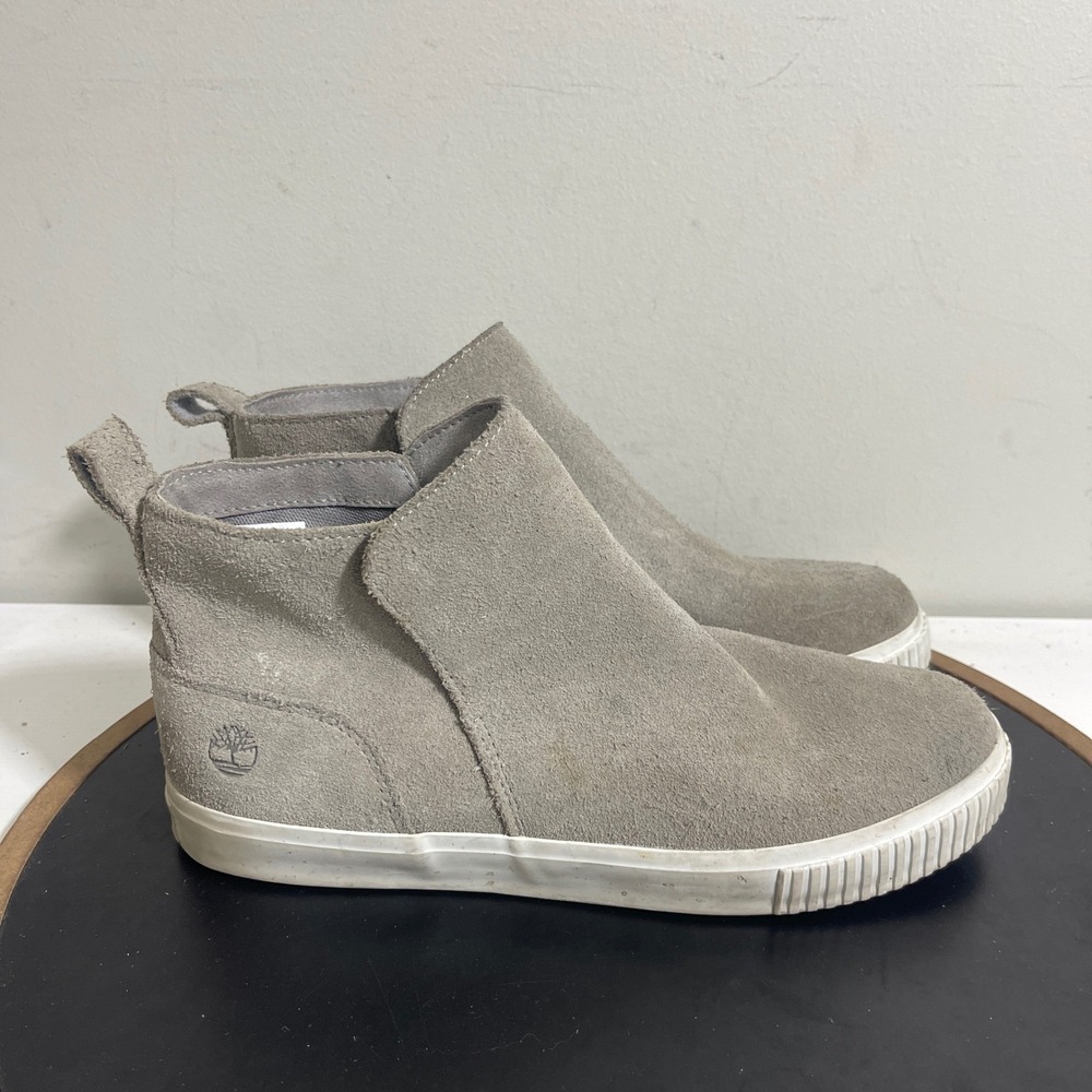 Timberland Slip-On Chelsea Sneakers Women 9 Gray Suede ReBOTL Casual Shoes